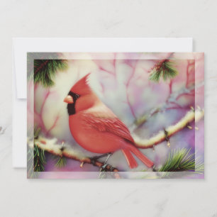 Cardenal en rama invernal presupuesto Navidad