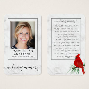 Cardenal Marble Funeral Memorial Foto Tarjeta de O