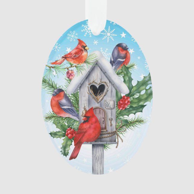 Cardenal - Ornamento de aves (Anverso)