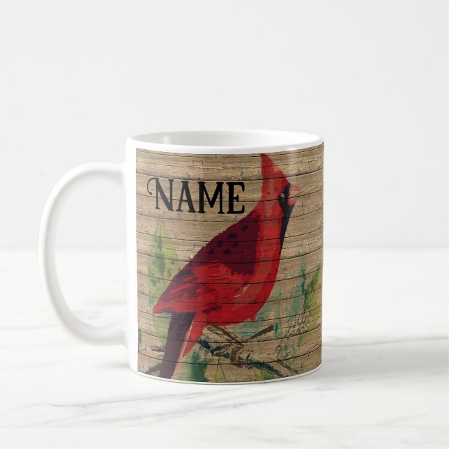 Cardenal pintado Diseño de pájaros Copa de tazas (Izquierda)