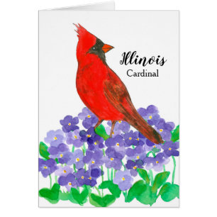 Cardenal rojo de las aves del estado de Illinois