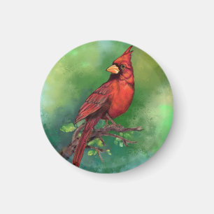 Cardenal rojo del norte: imán de pájaro