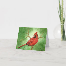 Cardenal rojo tarjeta de vacaciones con amor, paz,