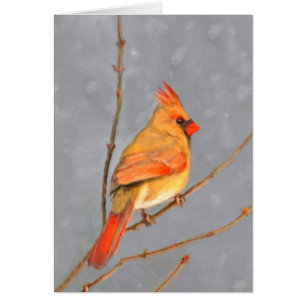 Cardenal sobre pintura de bifurcaciones - Arte de