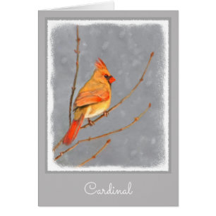 Cardenal sobre pintura de bifurcaciones - Arte de