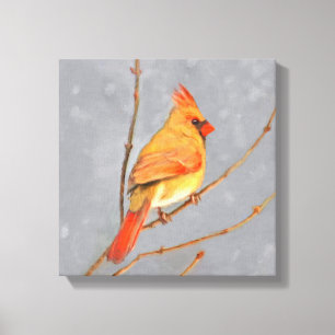 Cardenal sobre pintura de bifurcaciones - Arte de