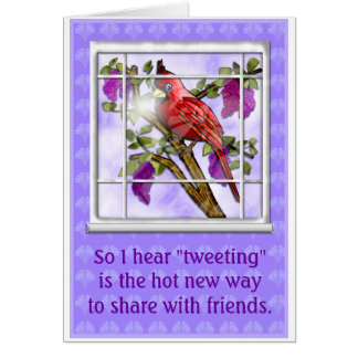 Cardenal y Lilacs (tarjeta de tuiteo)