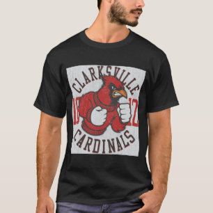 Cardenales de Clarksville negro camiseta de mascot