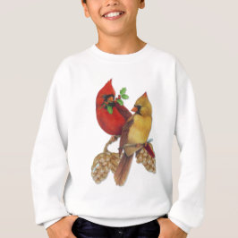 Cardenales de invierno Pine y Holly