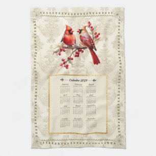 Cardenales de toalla de calendario 2024