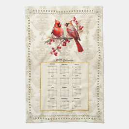 Cardenales de toalla de calendario 2025