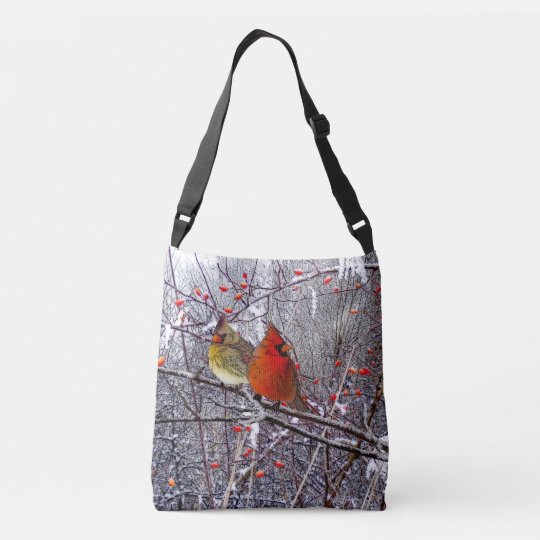 Cardenales del navidad bolsa cruzada