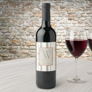 Cardenales divertidos en árboles de Birch Monogram