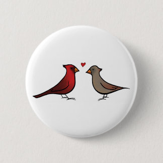 Cardenales en botón del amor