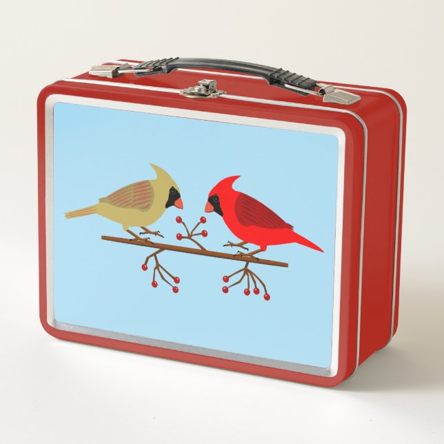 Cardenales Navidades y Berries rojos (Anverso)