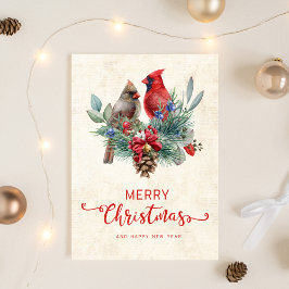 Cardenales Piña Campanas de Navidad Año Nuevo