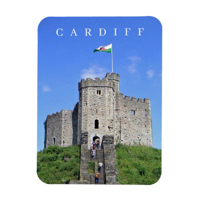 Cardiff Castle ver imán de frigorífico (Vertical)