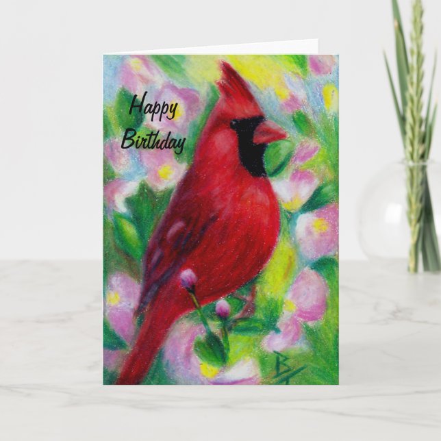 Cardinal aceo Tarjeta de cumpleaños (Anverso)