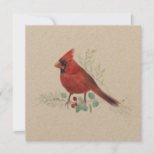Cardinal Bird Watercolor