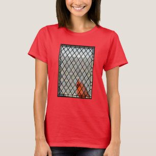Cardinal fuera de mi camiseta de ventana