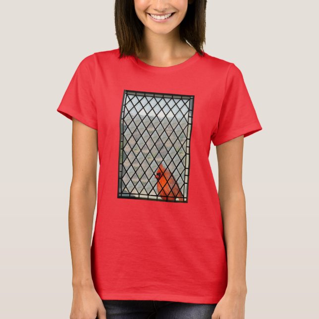 Cardinal fuera de mi camiseta de ventana (Anverso)