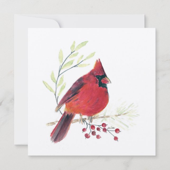 Cardinal Red Bird Art (Anverso)