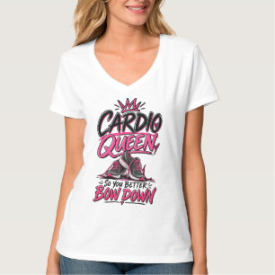 Cardio Reina Inclínate Camiseta de Fitness para Mu