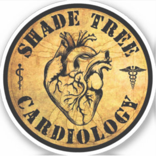 Cardiología de árbol de sombra Pegatina de vinilo/