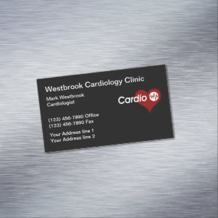 Cardiólogo médico moderno de tarjetas de presentac