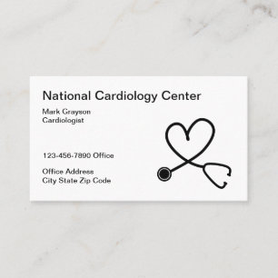 Cardiólogo médico tarjeta de visita