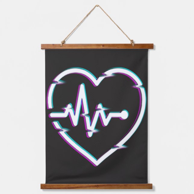 Cardiopatía de madera con tapiz de pared con tope (Anverso)