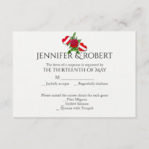 Cardiopatía Rockabilly y tarjeta de respuesta Boda