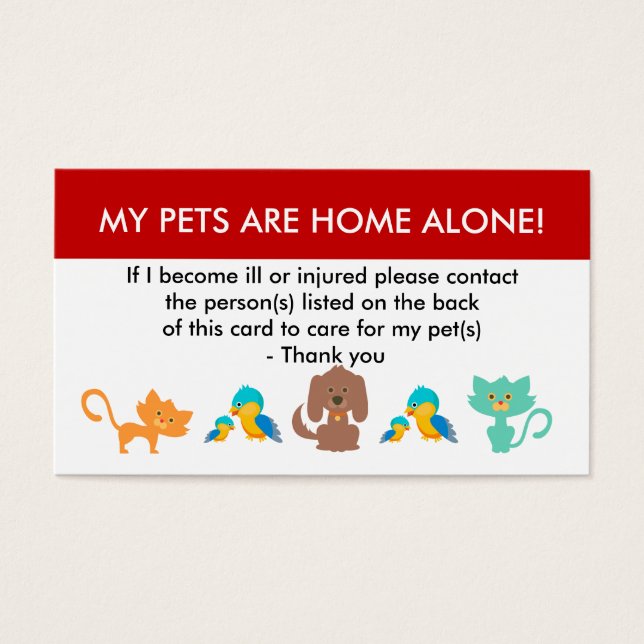 Care For My Pets Emergency Information (Frente)