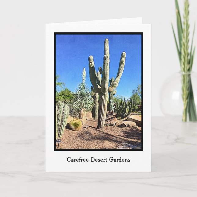 Carefree Desert Gardens Blank Tarjeta de felicitac (Anverso)