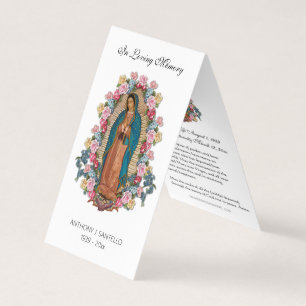 Careral Católico Guadalupe Oración Tarjeta Santa