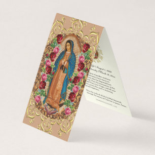 Careral Católico Guadalupe Oración Tarjeta Santa