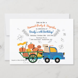 Carga de Calabazas Invitación de Cosecha