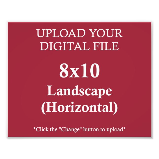 Carga tu propio diseño 8x10 ・ Impresión de fotos (Frente)