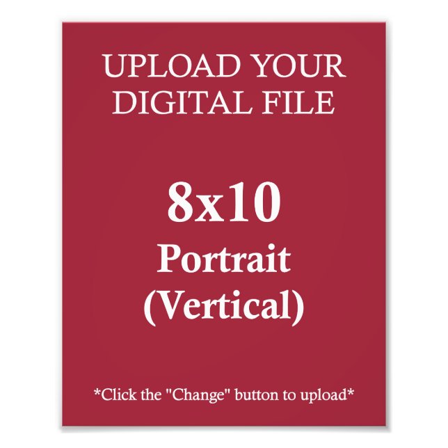 Carga tu propio diseño 8x10 ・ Impresión de fotos (Frente)