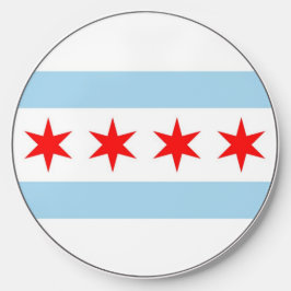 Cargador inalámbrico con bandera de Chicago City,
