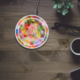 Cargador inalámbrico monocasco elegante tipografía