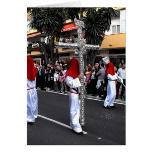 Cargando la Santa Cruz de Plata, Domingo de Ramos