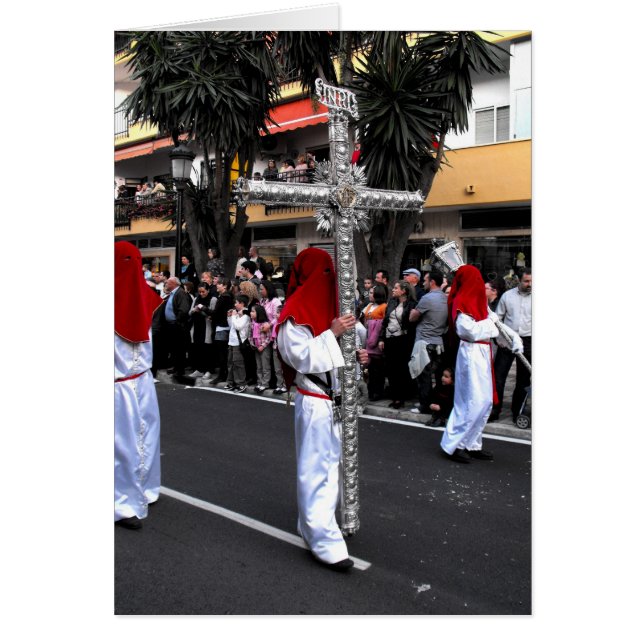 Cargando la Santa Cruz de Plata, Domingo de Ramos (Frente)