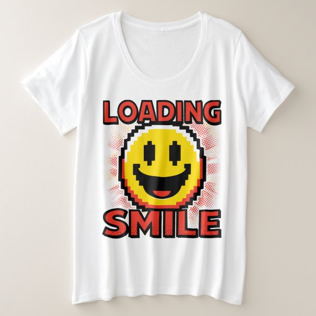 Cargando Smile – Cara Sonriente Retro de Pixel Art (Anverso del diseño)