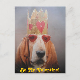 Cargar la tarjeta Basset Hound King, Be my Valenti