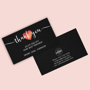 Cargar logotipo Gracias Tarjeta de presentación de