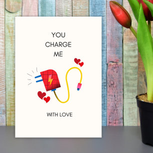 Cargarme con amor Funny novio tarjeta Valentine