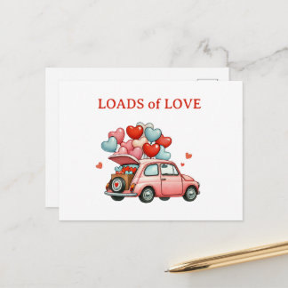 Cargas de Amor - Tarjeta postal de globo con coraz