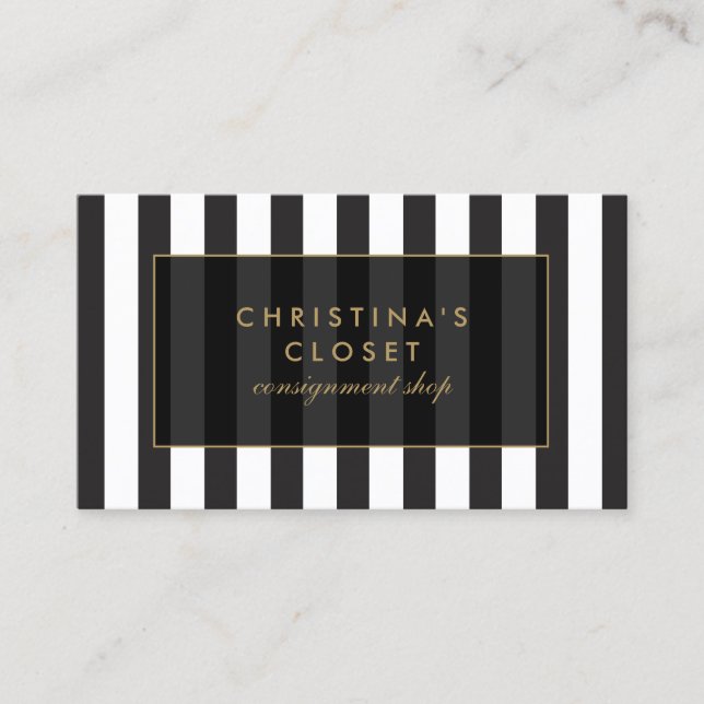 Cargo de alta moda, tarjeta de visita Boutique (Anverso)