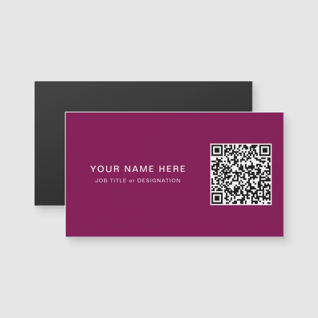 Cargo de trabajo personalizado Tarjeta de imán de  (Anverso/Reverso)